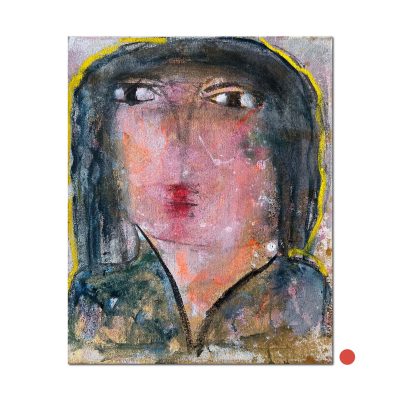 Golden Face 4, Mix Media on Canvas 49.5 X 59.5 cm, Mohamed Rabie, Egypt