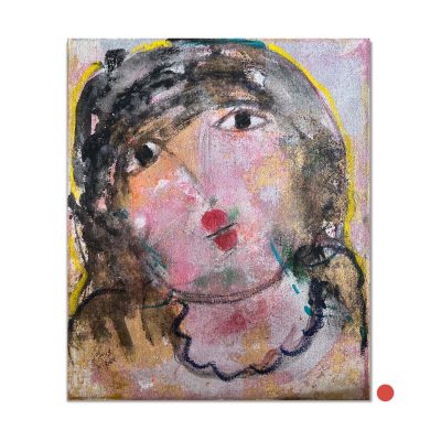 Golden Face 3, Mix Media on Canvas 49.5 X 59.5 cm, Mohamed Rabie, Egypt