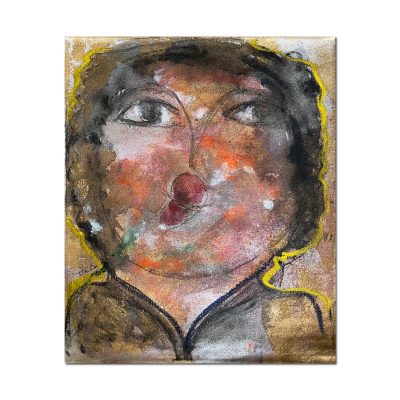 Golden Face 1, Mix Media on Canvas 50 x 60 cm, Mohamed Rabie, Egypt